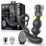   IntoYou Klark análvibrátor forgó fejrésszel, péniszhámmal, távirányítóval (fekete)