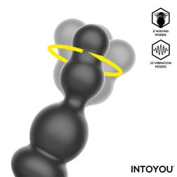  IntoYou Klark análvibrátor forgó fejrésszel, péniszhámmal, távirányítóval (fekete)