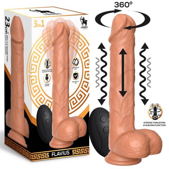Centauro Flavius rotáló és fel-le mozgó vibrátor, távirányítóval (23 cm)