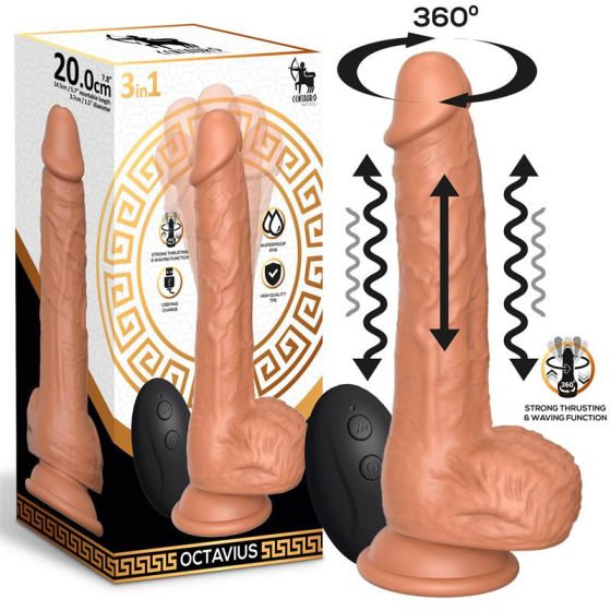 Centauro Octavius rotáló és fel-le mozgó vibrátor, távirányítóval (20 cm)