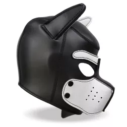 Fetish Neoprén kutyamaszk (fekete-fehér)