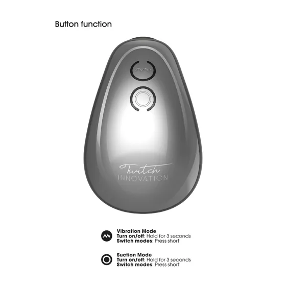 Twitch vákuumos csiklóizgató, vibrációval (ezüst)