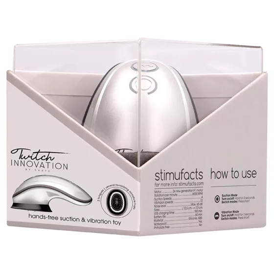 Twitch vákuumos csiklóizgató, vibrációval (ezüst)