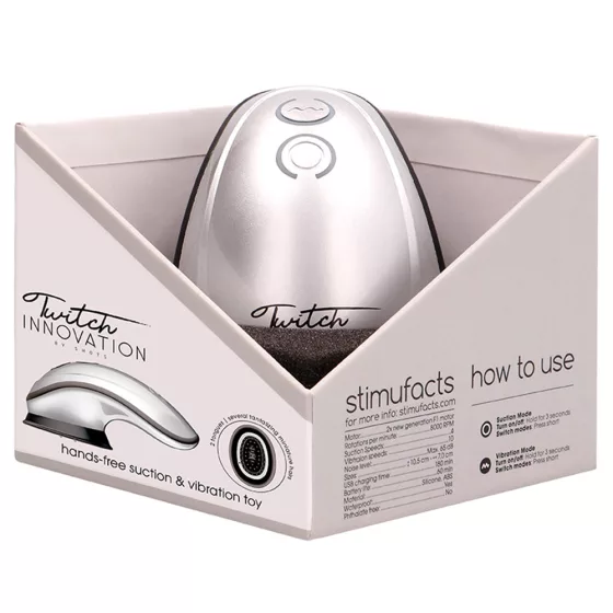 Twitch vákuumos csiklóizgató, vibrációval (ezüst)