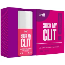   INTT – Suck My Clit! szívó érzést keltő stimuláló gél hölgyeknek, eperillatú (15 ml) 