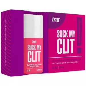 INTT – Suck My Clit! szívó érzést keltő stimuláló gél hölgyeknek, eperillatú (15 ml) 