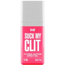   INTT – Suck My Clit! szívó érzést keltő stimuláló gél hölgyeknek, eperillatú (15 ml) 