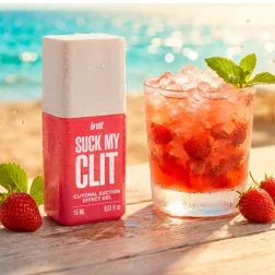   INTT – Suck My Clit! szívó érzést keltő stimuláló gél hölgyeknek, eperillatú (15 ml) 