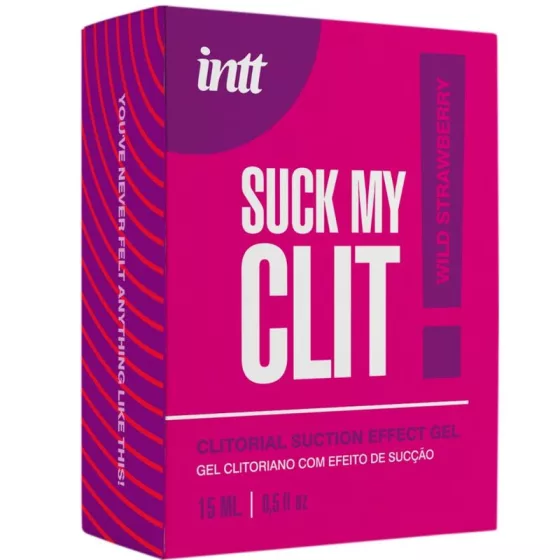 INTT – Suck My Clit! szívó érzést keltő stimuláló gél hölgyeknek, eperillatú (15 ml) 