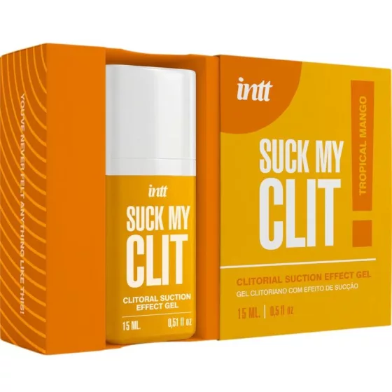 INTT – Suck My Clit! szívó érzést keltő stimuláló gél hölgyeknek, mangóillatú (15 ml) 