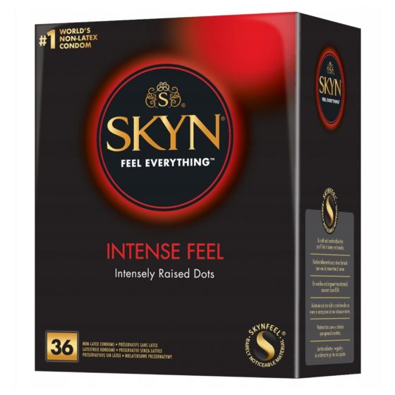 Skyn Intense Feel 36 db latex mentes óvszer, stimuláló felülettel