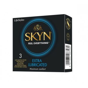 Skyn 3 db latex mentes óvszer, extra síkostással