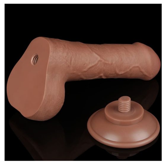 LoveToy – Sliding-Skin realisztikus világosbarna bőrös dildó (17,8 cm - 7")