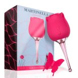   Martinella Rose léghullámos csiklóizgató, vibrációval (pink)