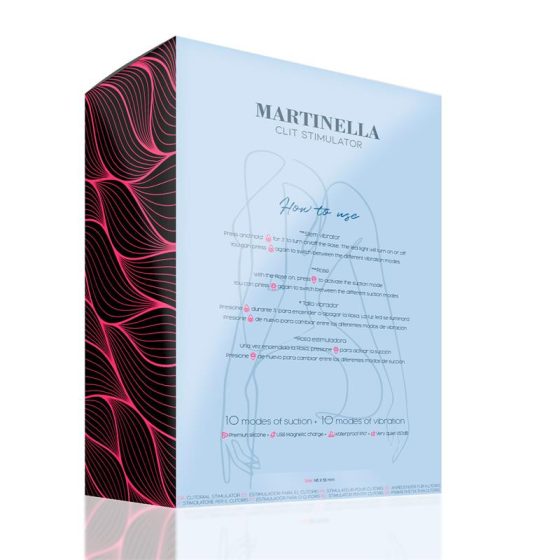 Martinella Rose léghullámos csiklóizgató, vibrációval (pink)