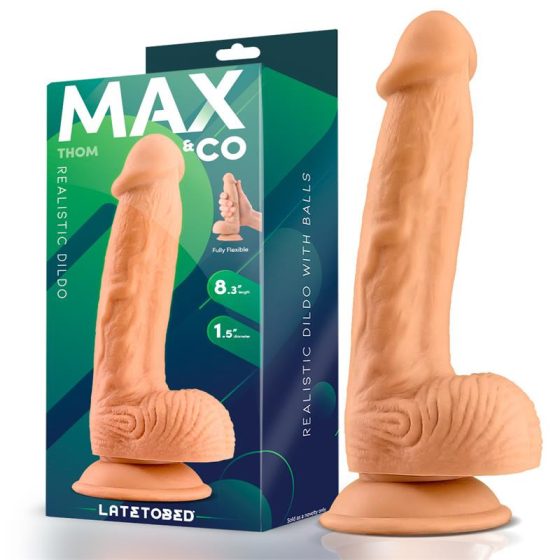 Max & Co Thom realisztikus, tapadótalpas dildó (20 cm)