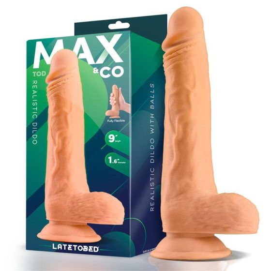 Max & Co Tod realisztikus, tapadótalpas dildó (20,5 cm).