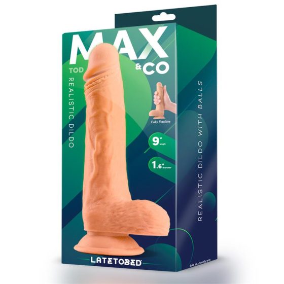 Max & Co Tod realisztikus, tapadótalpas dildó (20,5 cm).