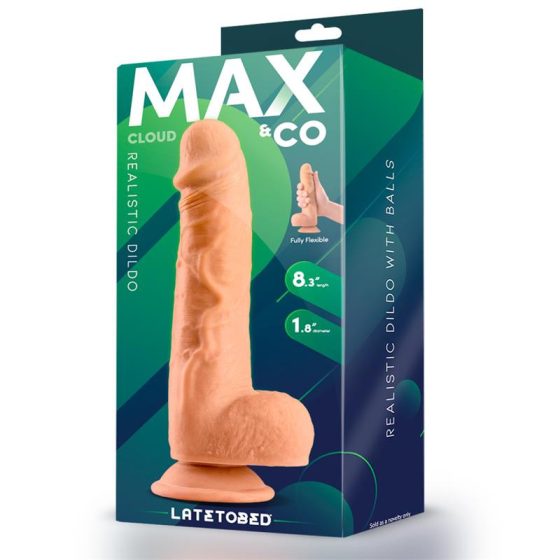 Max & Co Cloud realisztikus, tapadótalpas dildó (21 cm)