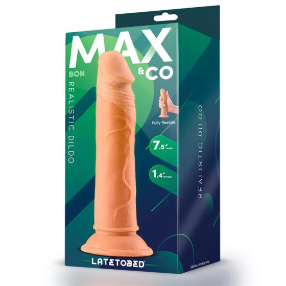 Max & Co Bon realisztikus, tapadótalpas dildó (18,7 cm)