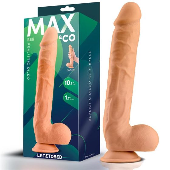 Max & Co Ben realisztikus, tapadótalpas dildó (26,5 cm)