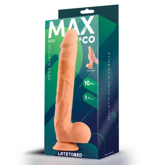 Max & Co Ben realisztikus, tapadótalpas dildó (26,5 cm)