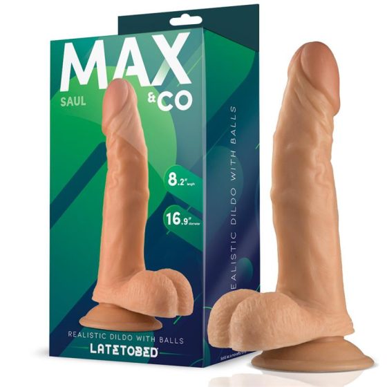 Max & Co Saul realisztikus, tapadótalpas dildó (21 cm)