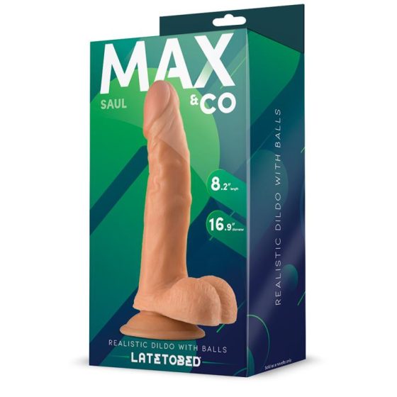 Max & Co Saul realisztikus, tapadótalpas dildó (21 cm)