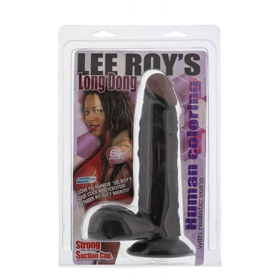 Lee Roy's realisztikus, tapadókorongos dildó (fekete)