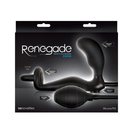 Rendegade Mens Pleasure System pumpálható dildó, péniszhámmal