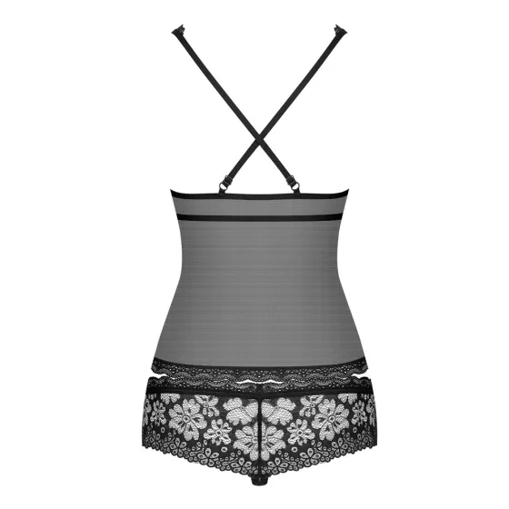 Obsessive 856-BAB-1 babydoll és alsó (fekete)