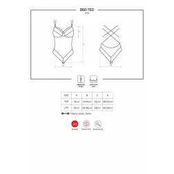 Obsessive 860-TED-1 teddy (fekete)