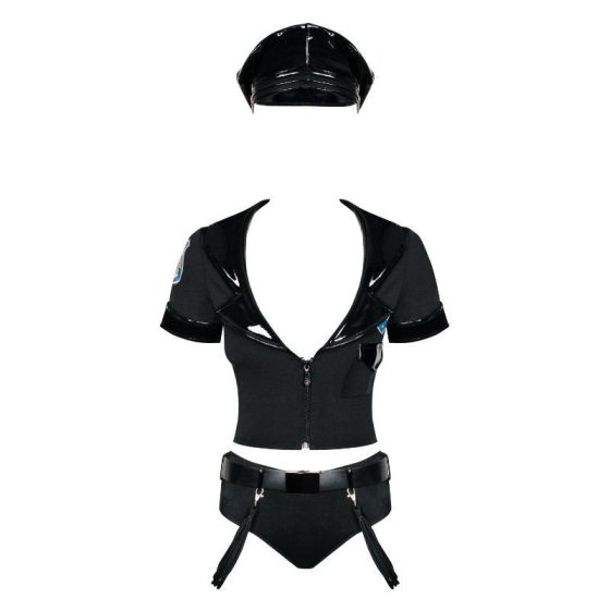 Obsessive rendőrnő jelmez (fekete).