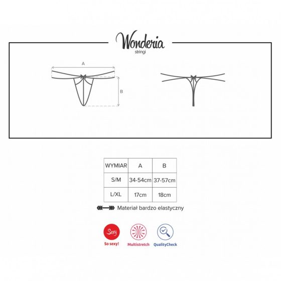 Obsessive Wonderia tanga (fekete)