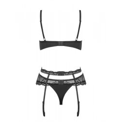 Obsessive Heartina háromrészes szett (fekete)