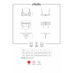 Obsessive Heartina háromrészes szett (fekete)