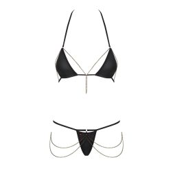 Obsessive Redella 2 részes, láncos szett (fekete)