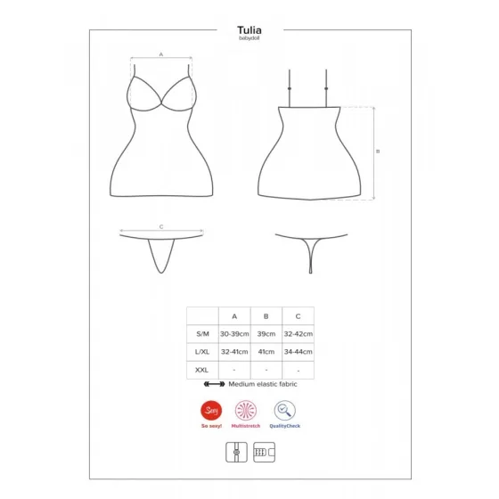 Obsessive Tulia babydoll és alsó