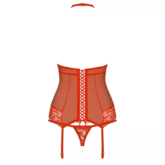 Obsessive 838-COR-3 fűző és alsó (piros)