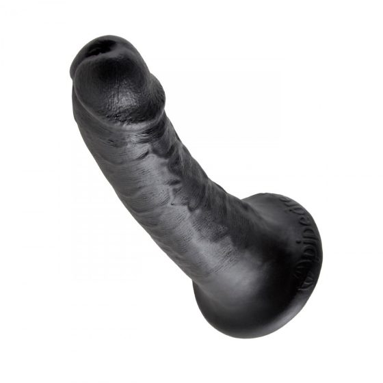 King Cock 6" dildó (15 cm - fekete)