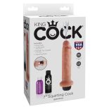 King Cock 7" spriccelő dildó (18 cm)