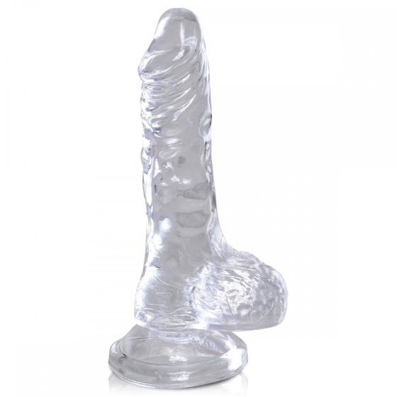 King Cock Clear 4" dildó herékkel (10 cm)