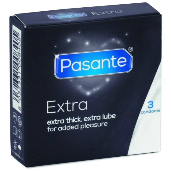 Pasante Extra 3 db megerősített falvastagságú óvszer Pasante Extra 3 db megerősített falvastagságú óvszer