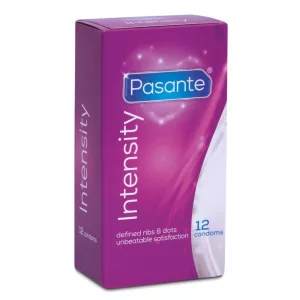 Pasante Intensity redőzött és rücskös felületű óvszer (12 db)