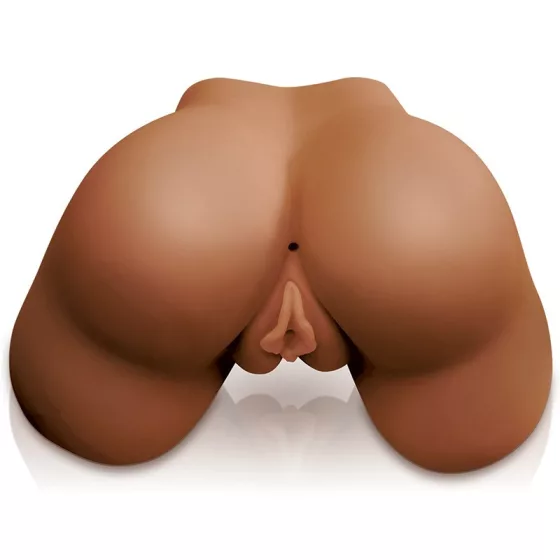 Junk-In-Tha-Trunk műpopsi maszturbátor vibrációval (barna bőrszín)