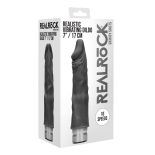 Realrock realisztikus vibrátor (17 cm - fekete)