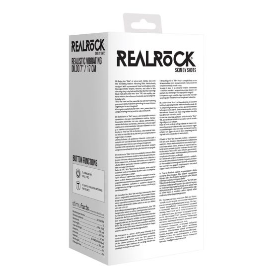 RealRock realisztikus vibrátor (17 cm - fekete)