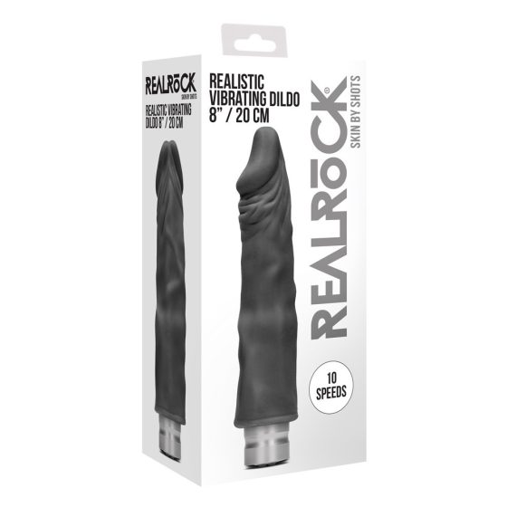RealRock realisztikus vibrátor (20 cm - fekete)