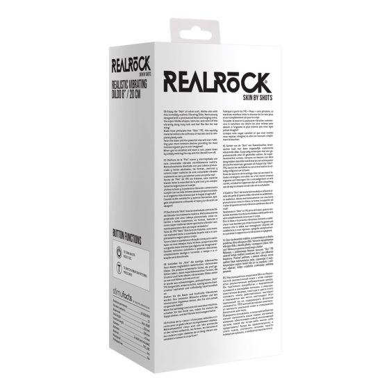 RealRock realisztikus vibrátor (20 cm - fekete)