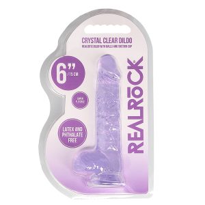 RealRock realisztikus, tapadótalpas dildó, herékkel (15 cm)